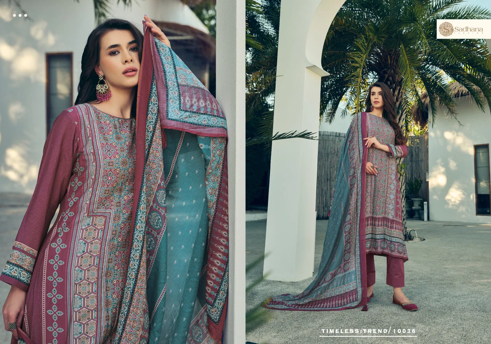 Harleen By Sadhana Muslin Silk Printed Dress Material Wholesale Clothing Distributors In India